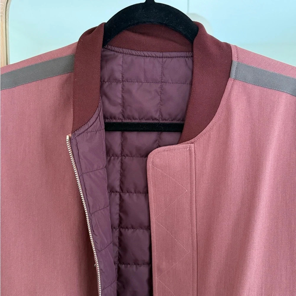 Reversible Burgundy Bomber Jacket - Picture 3 of 14
